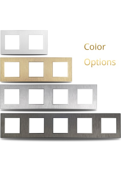 Wallpad S6 Dıy Tek Gümüş Panel Fırçalanmış Pc Plastik Duvar Prizi Taklit Alüminyum Plaka Ücretsiz Kombinasyonu, 86*86MM (Yurt Dışından) fırsatları