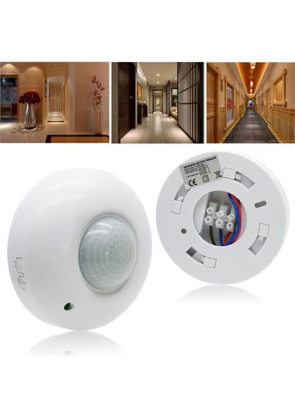 Etouch 110V 220V Yüksek Kalite 360 Derece Yüksek Hassasiyetli Tavan Pır Kızılötesi Hareket Sensörü Anahtarı LED Aydınlatma Için (ET037) (Yurt Dışından) modelleri