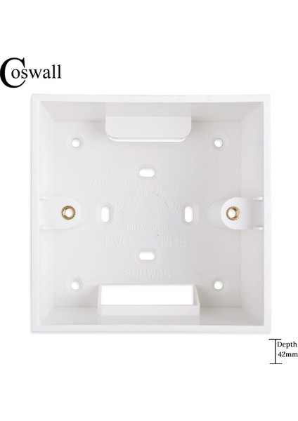 Coswall 42MM Derinleştirmek Kalınlaştırmak Harici Montaj Kutusu 86MM * 86MM * 45MM Duvar Anahtarları ve Prizler Için Duvar Sur Dışı Için Geçerlidir (Yurt Dışından) fiyatları