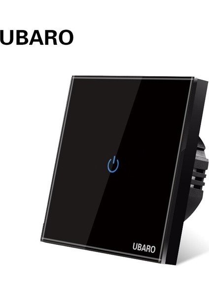 Ubaro Ab AC100-240 Temperli Siyah Beyaz Kristal Cam Dokunmatik Anahtarı Güç LED Panel Duvar Işık Anahtarları 1/2/3 Gang Interruttore (Yurt Dışından) fırsatları