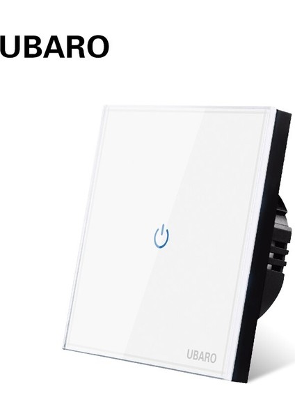Ubaro Ab AC100-240 Temperli Siyah Beyaz Kristal Cam Dokunmatik Anahtarı Güç LED Panel Duvar Işık Anahtarları 1/2/3 Gang Interruttore (Yurt Dışından) indirimleri