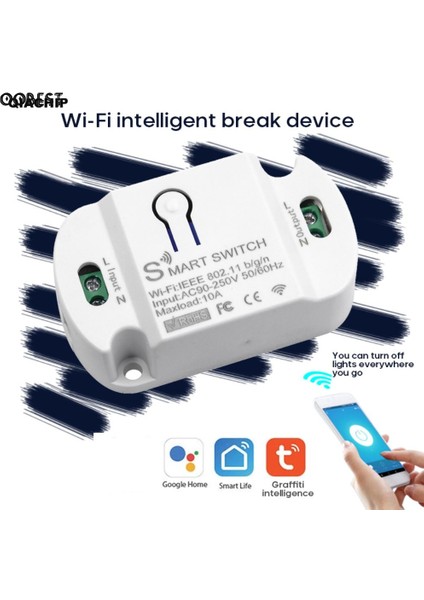 1 Adet 10A Wifi Akıllı Anahtar Zamanlayıcı Kablosuz Anahtarları Akıllı Ev Otomasyonu Tuya Alexa Google Home ile Uyumlu (Yurt Dışından)
