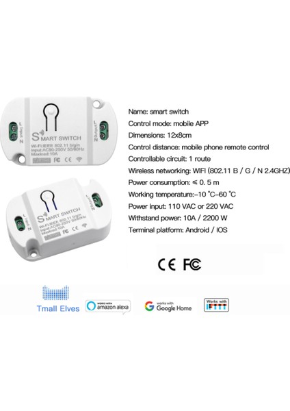 1 Adet 10A Wifi Akıllı Anahtar Zamanlayıcı Kablosuz Anahtarları Akıllı Ev Otomasyonu Tuya Alexa Google Home ile Uyumlu (Yurt Dışından) fiyatları