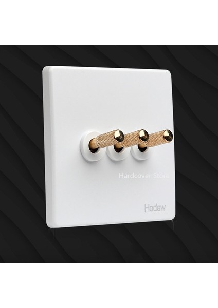 Yüksek Kaliteli 86 Tipi Retro Beyaz Duvar Lambası Pirinç Geçiş Anahtarı 1-4 Gang Tek Çift Kontrol LED Işık Anahtarı 10A 220 V (Yurt Dışından)