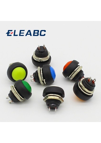 7pcs 12MM Su Geçirmez Anlık Basma Düğmesi Anahtarı Kapalı-(Açık) Kendi Kendine Dönüş (Yurt Dışından) fiyatları