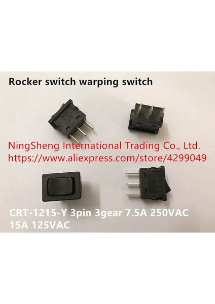 Orijinal Yeni 100% Ithalat Basmalı Anahtar Çözgü Anahtarı CRT-1215-Y 3pin 3 Dişli 7.5A 250VAC 15A 125VAC (Yurt Dışından)