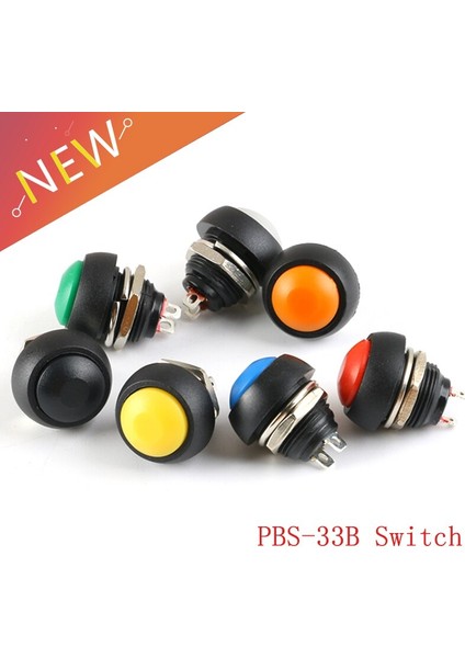 5 Adet PBS-33B 2pin Mini Anahtar 12MM 3A 125V Su Geçirmez Anahtar PBS33B Anlık Basmalı Düğme Anahtarı Sıfırlama Olmayan Kilitleme (Yurt Dışından) fiyatları
