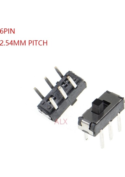 20 Adet Mını MSS22D18 G2 Geçış Anahtarı 6pın 2P2T Kolu Yüksek 2 mm Pıtch 2.54 mm Dıp Slayt Anahtarları (Yurt Dışından)