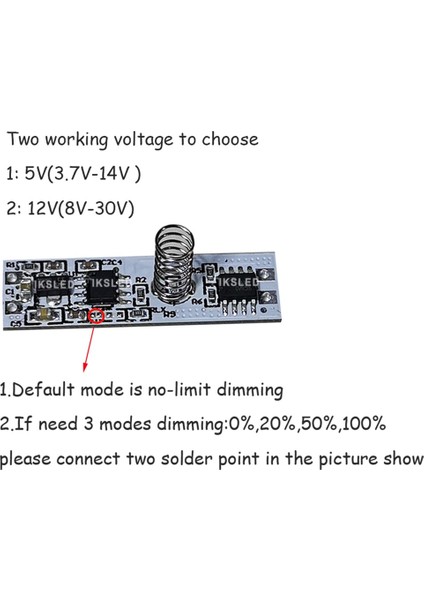Bahar Anahtarı LED Dimmer Kontrol Anahtarı Dokunmatik Sensör Anahtarı LED Işık Şeridi Içın Dc 12 V Kapasitif Dokunmatik Sensör Anahtarı Bobin (Yurt Dışından)