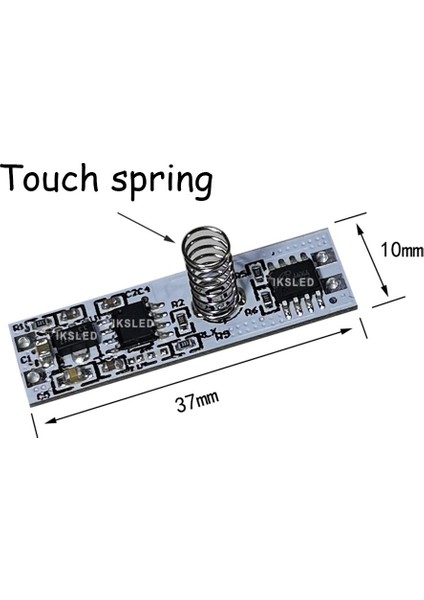Bahar Anahtarı LED Dimmer Kontrol Anahtarı Dokunmatik Sensör Anahtarı LED Işık Şeridi Içın Dc 12 V Kapasitif Dokunmatik Sensör Anahtarı Bobin (Yurt Dışından)