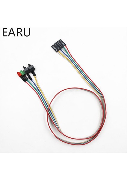 68 cm Ince Atx Pc Hesaplama Anakart Güç Kablosu Orijinal Açık/kapalı/led Işık ile Sıfırlama Pc Güç Sıfırlama Anahtarı Basmalı Düğme Anahtarı (Yurt Dışından)