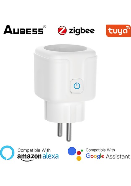 Tuya Zigbee Ab Akıllı Priz Fişi Akıllı Ev Kablosuz Uzaktan Kumanda Uygulaması Google Alexa Için Güç Monitörü Çıkışı (Yurt Dışından)