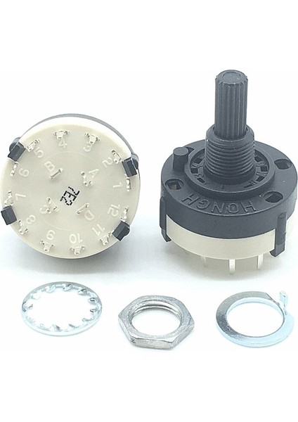 Adet RS26 2 Kutuplu 6 Pozisyon Seçilebilir Bant Döner Kanal Seçici Anahtar Kolu Uzunluğu 20 mm Topuzu ile Ratory Anahtarı 2 Kutuplu (Yurt Dışından) indirimleri