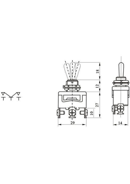Adet Yenı Geçiş Anahtarı Geçiş Rocker Anahtarları E-TEN1122 3pın On-Off-On 15A 250 V (Yurt Dışından) modelleri