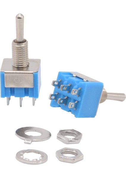 Adet 3 Pozisyon MTS-203 6-Pin 6mm Mini Spdt On-Off-On 6A 125VAC Mini Geçiş Anahtarı (Yurt Dışından)