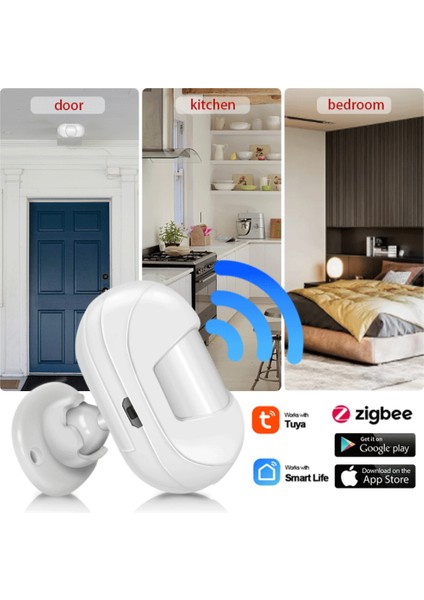 Tuya Zigbee3.0 Insan Vücudu Sensörü Kablosuz Akıllı Vücut Hareketi Mini Pır Hareket Sensörü Ağ Geçidi ile Kullanın (Yurt Dışından)