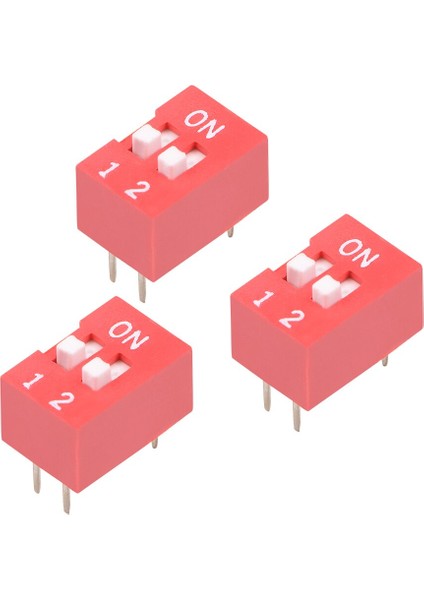 Uxcell 3 Adet Kırmızı Dıp Anahtarı Yatay 1-2 Pozisyon Devre Breadboard'ları Için 2.54MM Pitch (Yurt Dışından) fiyatları