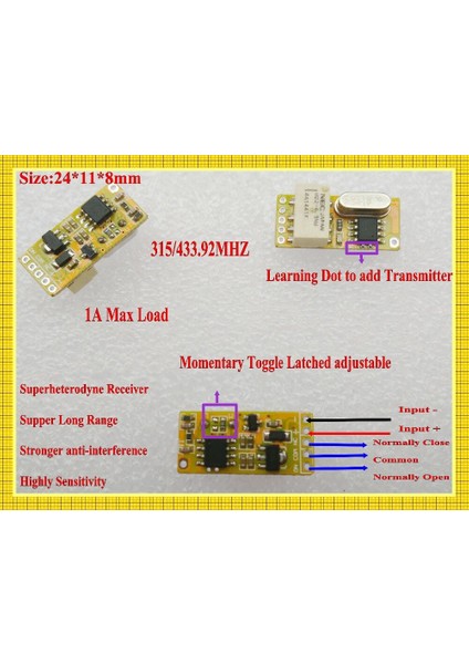 Mini Uzaktan Kumandalı Anahtar 3V 3.3V 3.6V 3.7V 4.2V 4.5V 5V Röle Alıcı No Com Nc Düğmesi Devre Uzaktan Açık Kapalı mt Ask (Yurt Dışından) fiyatları