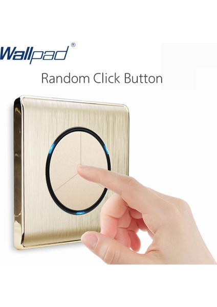 Wallpad 2019 Yeni Varış Rastgele Tıklama Duvar Işık Anahtarı LED Göstergesi ile Duvar Priz Pc Brused Paneli Ev Için (Yurt Dışından) indirimleri