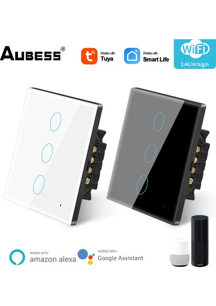 Tuya Wifi Akıllı Işık Dokunmatik Anahtar Akıllı Yaşam/tuay App Uzaktan Kumanda Alexa Google Home ile Çalışır Ab Nominal Gerilim: Ac 100V-250V 50/ 60Hz (Yurt Dışından) fiyatları