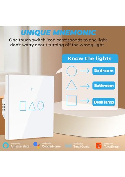 Smatrul - Wifi Dokunmatik Akıllı Duvar Anahtarı - RF433 Uzaktan Kumanda - Sevimli ve Eğlenceli Desen - Ab Standardı - Tuya Alexa Google Home Için (Yurt Dışından) modelleri