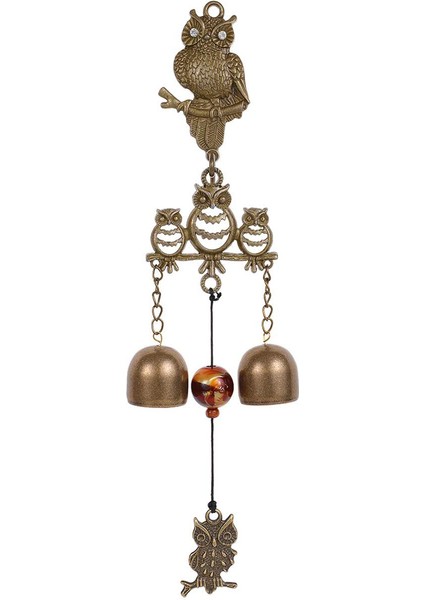 Baykuş Kapı Zilleri, Manyetik Emme Metal Duvara Monte Rustik Kapı Zili Bahçe Asılı Baykuş Çanları Iç Mekan Dış Mekan Dekorasyonu (Yurt Dışından)