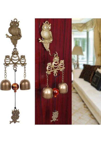 Baykuş Kapı Zilleri, Manyetik Emme Metal Duvara Monte Rustik Kapı Zili Bahçe Asılı Baykuş Çanları Iç Mekan Dış Mekan Dekorasyonu (Yurt Dışından) modelleri