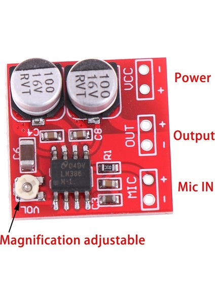 Dc 5V-12V LM386 Elektret Mikrofon Güç Amplifikatörü Kartı Kazancı 200 Kez Mıc Amp Çalışma Gerilimi: Dc 4V-12V 20MM * 20MM (Yurt Dışından) fiyatları