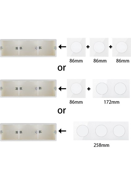 Dahili Kurulum Kutusu Kablolaması Arka Iç Bağlantı Kutusu Bağlantı Kutusu Kaset Karanlık Kutu Üçlü Soket ve Anahtar Için 258MM*86MM (Yurt Dışından) fiyatları