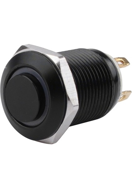 Yüksek Siyah Su Geçirmez 3V 5V 6V 12V 24V 36V 110V 12MM LED Işık Metal Alüminyum Basma Düğmesi Anlık Anahtarı Araç Elektroniği (Yurt Dışından)