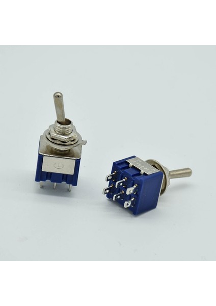 Adet/grup MTS202 Skyblue Geçiş Anahtarı Dpdt Çift Kutuplu Çift Atış 2 Pozisyon On-On 250V 3A 125V 6A (Yurt Dışından) fırsatları
