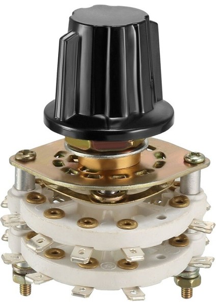 Uxcell 1/2/3/4 Kutuplu 3/4/5/8 Pozisyon 1/2 Güverte Bant Kanalı Döner Anahtar Seçici Topuzu ile Tv Endüstriyel Makinede Kullanılan (Yurt Dışından)