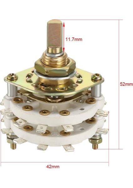 Uxcell 1/2/3/4 Kutuplu 3/4/5/8 Pozisyon 1/2 Güverte Bant Kanalı Döner Anahtar Seçici Topuzu ile Tv Endüstriyel Makinede Kullanılan (Yurt Dışından) fiyatları