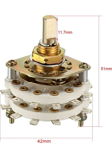 Uxcell 1/2/3/4 Kutuplu 3/4/5/8 Pozisyon 1/2 Güverte Bant Kanalı Döner Anahtar Seçici Topuzu ile Tv Endüstriyel Makinede Kullanılan (Yurt Dışından) indirimleri