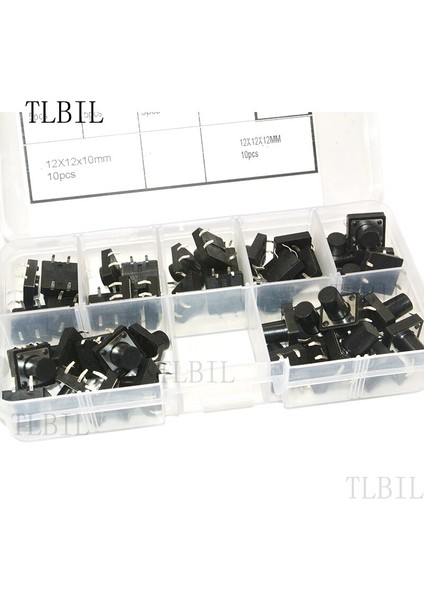 Models 45 Adet 12*12 Inceliğini Anahtarı Dokunsal Basmalı Düğme Anahtarı Kiti Yükseklik: 4.3 mm ~ 12 mm Dıp 4 P Anahtarı 12X12 Anahtar Anahtarı (Yurt Dışından) modelleri