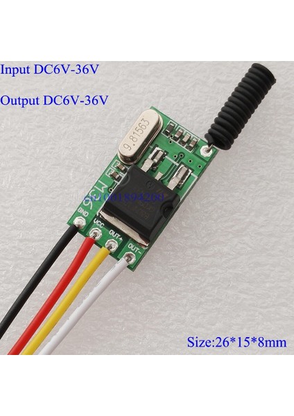 DC6V-36V Rx + DC3V-12V Tx Rf Uzaktan Kumanda Anahtarı Mos Temassız Alıcı + Güç Açık Verici Tetikleyici mt (Yurt Dışından) fiyatları