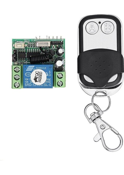 433MHZ 12V Tek Kanallı Öğrenme Kodu Denetleyici Erişim Kontrolü Uzaktan Kumanda Anahtarı 2 Düğme Verici ile (Yurt Dışından)