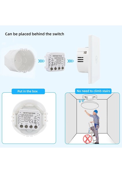[hazır Stok] 16A Mini Wifi Akıllı Işık Dimmer Anahtar Modülü / Anahtar Modülü Akıllı Yaşam Tuya Uzaktan Kumanda Alexa Google Home ile Çalışmak (Yurt Dışından) indirimleri