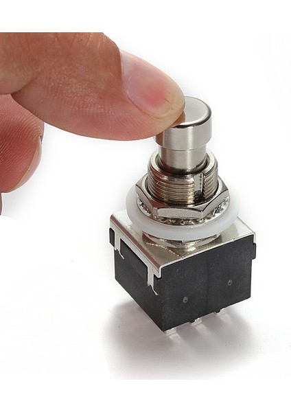 Yeni Dayanıklı Siyah Otomatik 3pdt 9pin Pedal Elektro Gitar Efektleri Pedalı Ayak Anahtarları Gerçek Bypass Uygun (Yurt Dışından)