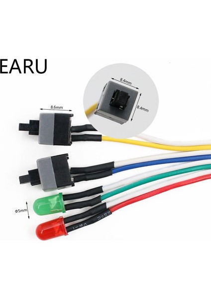 68 cm Ince Atx Pc Hesaplama Anakart Güç Kablosu Orijinal Açık/kapalı/led Işık ile Sıfırlama Pc Güç Sıfırlama Anahtarı Basmalı Düğme Anahtarı (Yurt Dışından) modelleri