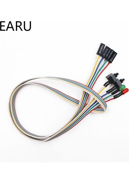 68 cm Ince Atx Pc Hesaplama Anakart Güç Kablosu Orijinal Açık/kapalı/led Işık ile Sıfırlama Pc Güç Sıfırlama Anahtarı Basmalı Düğme Anahtarı (Yurt Dışından) indirimleri