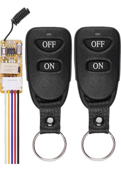 Dc 3.5V 5V 9V 12V Mini Röle Kablosuz Uzaktan Kumanda Anahtarı LED Lamba 433 Mhz Alıcı Kutusu ve Siyah (Yurt Dışından)