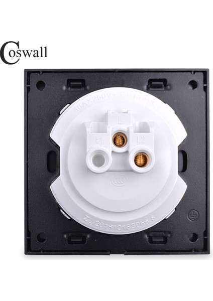 Coswall 1 Gang 1 Yollu Rastgele Tıklama Basmalı / Kapalı Duvar Işık Anahtarı LED Göstergesi ile Temperli Kristal Cam Panel 16A Gri (Yurt Dışından) fırsatları