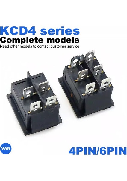 Kcd4 Rocker Anahtarı On-Off 2/3 Pozisyon 4 Pin / 6 Pin Işık Güç Anahtarlı Elektrikli Ekipman 16A 250VAC (Yurt Dışından) indirimleri
