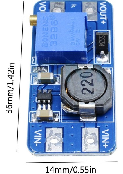 Dc-Dc Boost Modülü 2A Booster Board Geniş Gerilim Girişi 2/24V Litre 5/9/12/28V (Yurt Dışından) modelleri