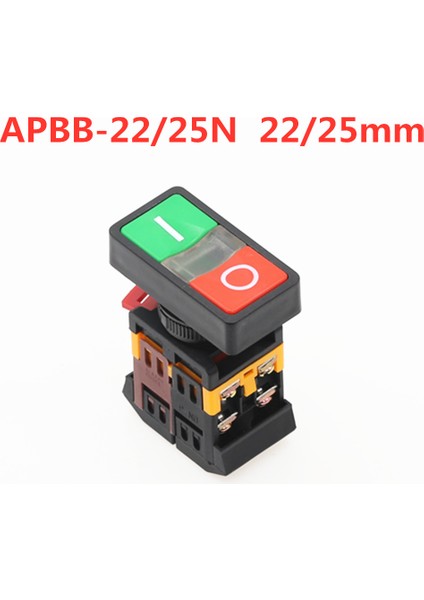 APBB-22N-25N PPBB-30N LED Lambalı Start-Stop Çift Buton Anahtarı (Montaj Deliği 22MM 25MM 30MM)(DC12/24/36 AC220/380V (Yurt Dışından) fiyatları