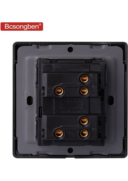 Bcsongben Standart Anahtar Basmalı Düğme Işık Anahtarı Duvar Siyah Paslanmaz Çelik 2 Gang 2 Yollu Anahtar Ac 110-250 V Kd1-2k2 (Yurt Dışından) fırsatları