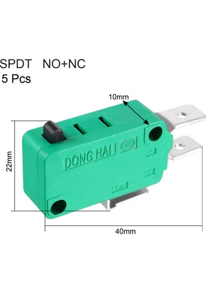 Uxcell Kw3-Oz Anahtarları 16A 125/250VAC Spdt No Nc Basma Düğmesi Eylem Menteşe Kısa Makaralı Kol Tipi Limit Anahtarı 5 Adet (Yurt Dışından)