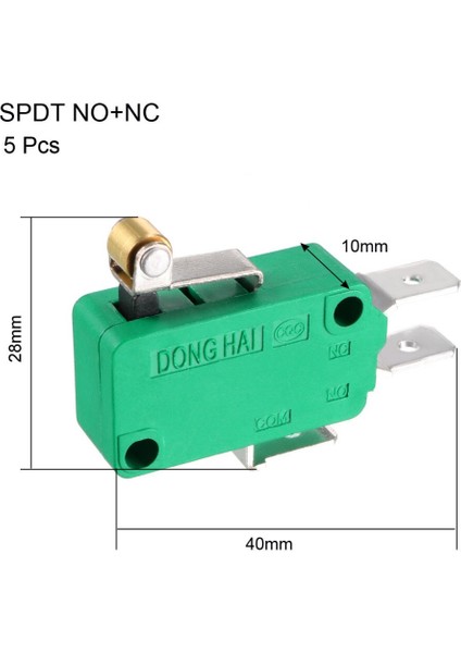 Uxcell Kw3-Oz Anahtarları 16A 125/250VAC Spdt No Nc Basma Düğmesi Eylem Menteşe Kısa Makaralı Kol Tipi Limit Anahtarı 5 Adet (Yurt Dışından)