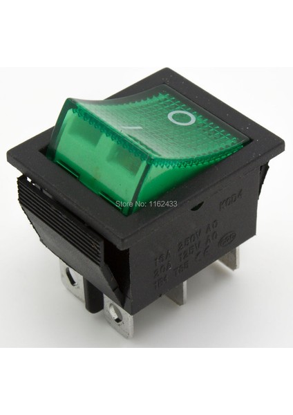 Adet/grup KCD4-202N Delikli 26X22 mm 6 Pin On-On Tekne Basmalı Anahtar Güç Anahtarı 220V Işık ile (Yurt Dışından) modelleri